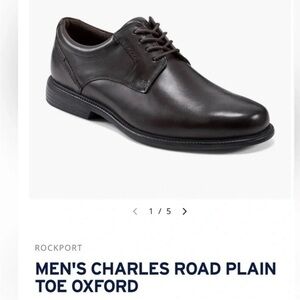 Rockport Men’s Charles Road Plain Toe Oxford Casual Shoe Dark Brown Size 12